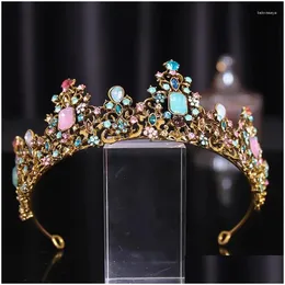 Клипы для волос Barrettes Baroque Luxury Jelly Color Crystal Bridal Tiaras Crowns Athestone.