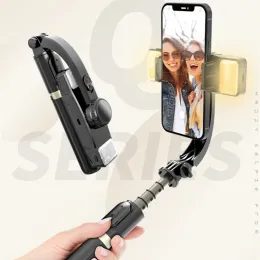 Pinnar fgclsy bluetooth trådlös selfie stick med fyllning ljus mini bärbar stativ fjärr slutare ny antishake skytte stabilisator