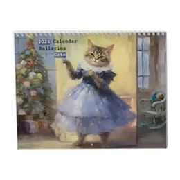 2024 Kalendarz, zabawny kalendarz ścienny Śliczne kalendarze biuro zwierzęta domowe 11 x 8,5 cala papier 1 szt.