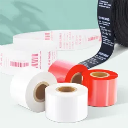 Papper vitröd All harts kolband för nylonduk tvättet etikett tpu skon etikett streckkodtryck termiska överföringsband