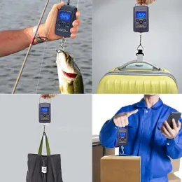40 kg digitale elektronische Maßstab Hintergrundbeleuchtung Bubble Bags Mini Fischerei Gepäck Fahrt Hanging Haken Küche Waage Hängende Skala