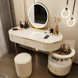 Krzesło szufladowe organizatorzy magazynowania salonu toaletki lustro Tocador de Maquillajes meble domowe