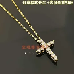 Classic Design Necklaces same sky star T familys high version full diamond cross necklace all styles complete With Logo
