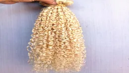 Nuovo arrivo Arrivo Brasile Virgin Remy Clip Ins Extensions Curly Hair Trama Bionda Bionda 9 Pieti con 18Clips4641881