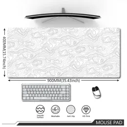 Casos Black and White Gaming Mouse Pad 90x40cm Grande Mousepad Big Art Deskmat Natura