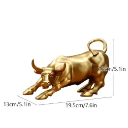 Northeuins Wall Street Bull Market Ornaments Feng Shui Fortune Statue Figury Figurat