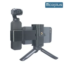 Tillbehör mcoplus telefonmonteringshållare för dji osmo pocket 2/ dji osmo pocket gimbal smartphone connector adapter support clip med varm sko