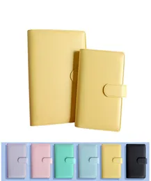A6 Caso Binder 6 Cores Portátil Note de Mão Ledger Pu Shell Shell de alta qualidade Macaron Color Office Stationery Presente5833328