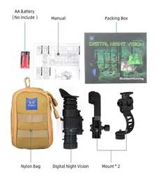 Eagleeye Tactical Hunting PVS14 Nocne Vision Zakres monokularny Nocny wizja Gogle Digital IR Illuminacja GZ2700086883309