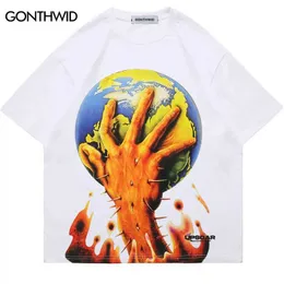 Męskie koszulki 2023 Mężczyzn Hiphop T-shirt Zabawny ironiczny graficzny nadruk Tshirt Summer Short Sleeve Thirt Cotton Harajuku Casual Tops TEE J240409