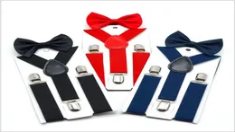 Çocuk Suklaları Baç Tie Set Set Erkek Kızlar Dişli Elastik Ysuspenders Bow Tie Moda Kemeri Çocuklar Bebek Retro Kayış Klip Yack4266135