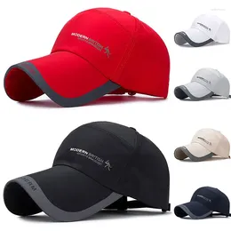 Top Caps Kadın Erkekler Spor Beyzbol Şapkası Seyahat Açık Güneş Hattı Kapak Uzun Visor Brim Gölge Snapback Koruma