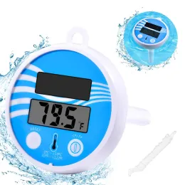 Gauges Outdoor & Indoor Pool and Spa Digital Floating Waterproof Solar Thermometer with Fahrenheit Celsius LCD Display Temperature