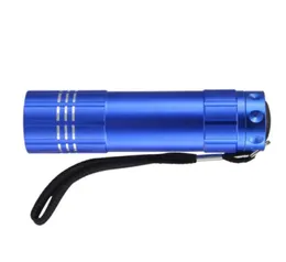 Flashlight portatile in lega di alluminio 9 LED LED da 30 libbre lampada leggera Mini torcia per esterni per escursionistiche.