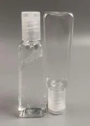 Bottiglia di plastica per animali domestici a mani vuote da 30 ml con bottiglia a forma di trapezoide per tappo a flip per liquido disinfettante SAM66622258 Disinfettante per il trucco SAM6622258