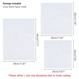 30x30cm 11ct AIDA Cross Stitch Tyg 26x26cm Punch Needle Tygtyg Canvas Diy Handcraft Supplies Stitching Brodery Craft