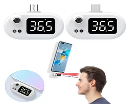 Mini USB Thermometers Mobile Phone Digital Thermometer With LED Display Noncontact Infrared Temperature Sensor TypeC Hygrometer7735168