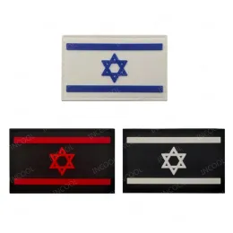 Bandiera israeliana cerotti ricamati ricamati tattici militari in PVC in gomma israeliane bandiere nazionali emblema applicato spalla distintive decorative