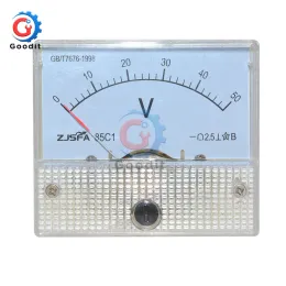 85C1 DC Analog Voltmeter Meter Panel 30V 50V 85C1 Pointer Gauge Panel Amp Volt Voltage Digital Display