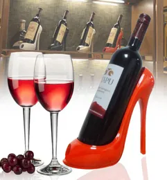 High Heel Shoe Wine Bottle حامل أدوات رف أنيقة أدوات سلة سلة للمنزل للحفلات الطاولة غرفة المعيشة ديكورات WL7323993