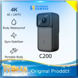 Kameras SJCAM C200 4K Antishake wasserdichtes Sportkamera 360 Wearable Motorcycle Riding Drive Recorder Vlog Nachtfotografie