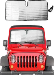 Ветровой оттенок Солнца на 19972018 Jeep Wrangler TJ JK JKU Sunshades Тепловой щит Алюминиевая фольга Тройная структура ламината 9872772