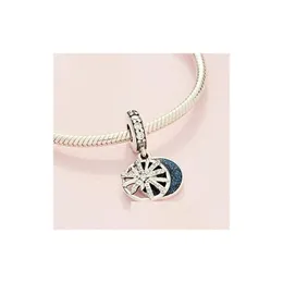 Silver Dazzling Wishes Charm Clear Zircon och Blue Emalj 925 Sterling Sier Lämpliga pärlarmband smycken 797531CZ Fashion Gift Dr Dhy4k