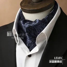 Luxery Mens Cravat Tie Floral Paisley Silk Scarf Bra för bröllopsfest Högkvalitativ Jacquard -slips Men240409