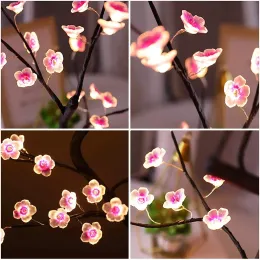 1pc Pink Cherry Blossom 36 LED Bonsai Tree Light Tree Lamps für Wohnzimmer Süßes Nachtlicht für Hochzeiten Weihnachtsdekoration