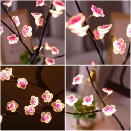 1pc pembe kiraz çiçeği 36 led bonsai ağacı ışık ağacı lambalar oturma odası için sevimli gece ışık ev düğünleri Noel dekor