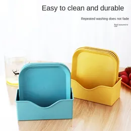 8Pcs Square Round Wheat Straw Plates Pasta Salad Bowls Lightweight Reusable Food Serving Party Snack Dinner Dishes Camping Withfor reusable eco-friendly plates