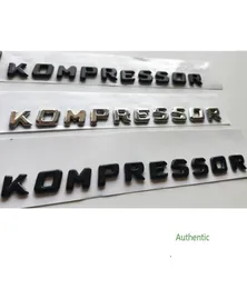 Chrome Matte Black Gloss Black Kompressor Letters Trunk Fender Emblems Emblems Scener for Mercedes Benz AMG6575612