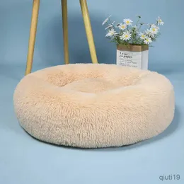 Kedi Yatak Mobilya Donut Mand Köpek Aksesuarları Büyük Köpekler İçin Kediler Ev Peluş Evcil Hayvan Yatağı Köpek Yuvarlak Mat Yuvarlak Mat 50 cm 60cm