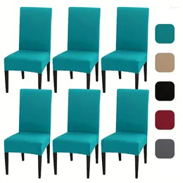 Stuhlabdeckungen 4PCS/6PCS Four Seasons Solid Color Elastic für Home El und Restaurant