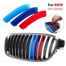 3st/set m Power Car Racing Front Grille Trim Strips för BMW E46 E90 E91 E92 E93 F30 E60 E61 F10 G30 G20 F07 F11 F18 PRESTANDA