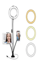 8Inch Ring Light Desktop Kit med surfplatta Telefonhållare för smink YouTube Video Live Stream Beauty Selfie Lighting Lamp för iPad7204840