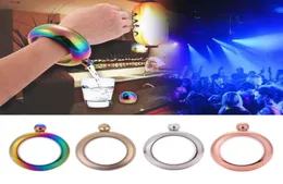 Branquela de pulseira Baldos de quadril 35 onças portátil em portátil redonda elegante garrafa de álcool de metal com funil TTA15463403434