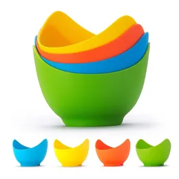 6 Stampini In Silicone Per Friggitrice Ad Aria - Stampi Per Uova In Camicia, Muffin, Cupcake - Antiaderenti E Lavabili In Lavastoviglie (Nero/Grigio/Blu) - 5