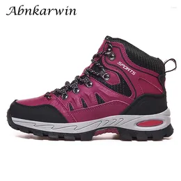 Scarpe da fitness donna inverno donna caviglia per esterni stivali da trekking sneaker sneakers che traccia il turismo del campeggio trecking