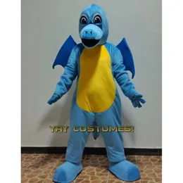 Maskottchen Kostüme Maskottchen Kostüme Schaum süße blaue Drachen Puppe Cartoon Plüsch Weihnachtskleid Halloween Maskottchen Kostüm SDQB