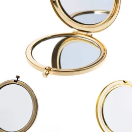 Y03 Mini Makeup Mirrors 571mm Blank Round Metal Compact Mirror Portable Cosmetic Pocket For Girls Women Beauty 240409