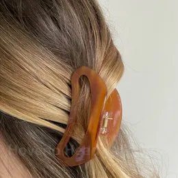 Frauen Acetat Haarklauenklammern Krabben Retro Retro große Barrettes Hohlhaarkrallen Clip Dicke Haarstyling Starke Haltshaarzubehör