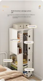 Yatak Odası Ev Halkı Çok Katmanlı Tek Kapılı Katlanır Depolama Dolabı Çöplü Dökülebilir toz geçirmez gardırop rafları mobilya