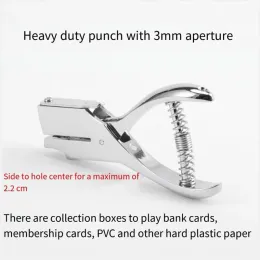 Punch Metal manual multifunction paper punching single hole aluminum alloy hand account Hole punch 3mm aperture can collection YH131