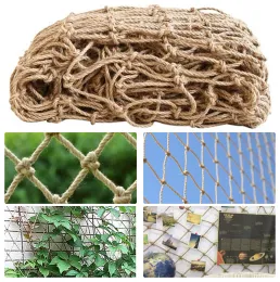 Unterstützt Pflanzenunterstützung Netting 1mx5m 3 mm natürliches Jute Seil Pflanzenklettern Garten Netting -Gitter für Kletterpflanzen Bohnen Früchte