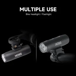 Xoss Bike Light Light Headlight 400/800/1500 LM مقاوم للماء USB قابلة للإعادة شحن MTB مصباح الأمامي