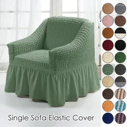 كرسي الأغطية تمتد من منقوش Seersucker Lace Sofa Cover American American Somebing Single Seat Protens Aumbrate Slow Solid Slown Skirt