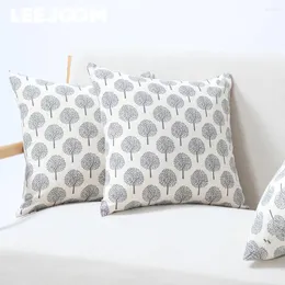 リビングルームの枕織物のプリントカバーリネンの白い枕カバーの家の装飾ベッドルームソファ45x45 30x50cm 1pc