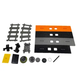 Technical Parts Train Motor 88002 MOC Pack Power Functions Battery Box Tracks Top Base Plate for Legoeds EV3 91994 74784 2871