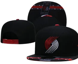 American Basketball „Blazers” Snapback Hats 32 Drużyny luksusowe projektantów finałów szafka na szatnię Casquette Sports Hat Paspback Shap Back Regulowal Cap A7